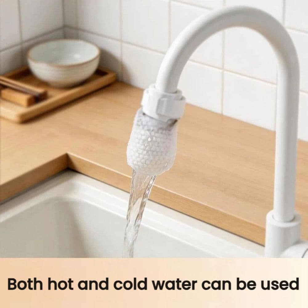 JIANG 10/20/50 ชิ้นก๊อกน้ํากรองผ้าฝ้าย,หนา Universal Faucet Filter, Anti-splash พร้อม T-strap Tap Water Filter Bag รูปที่ 9