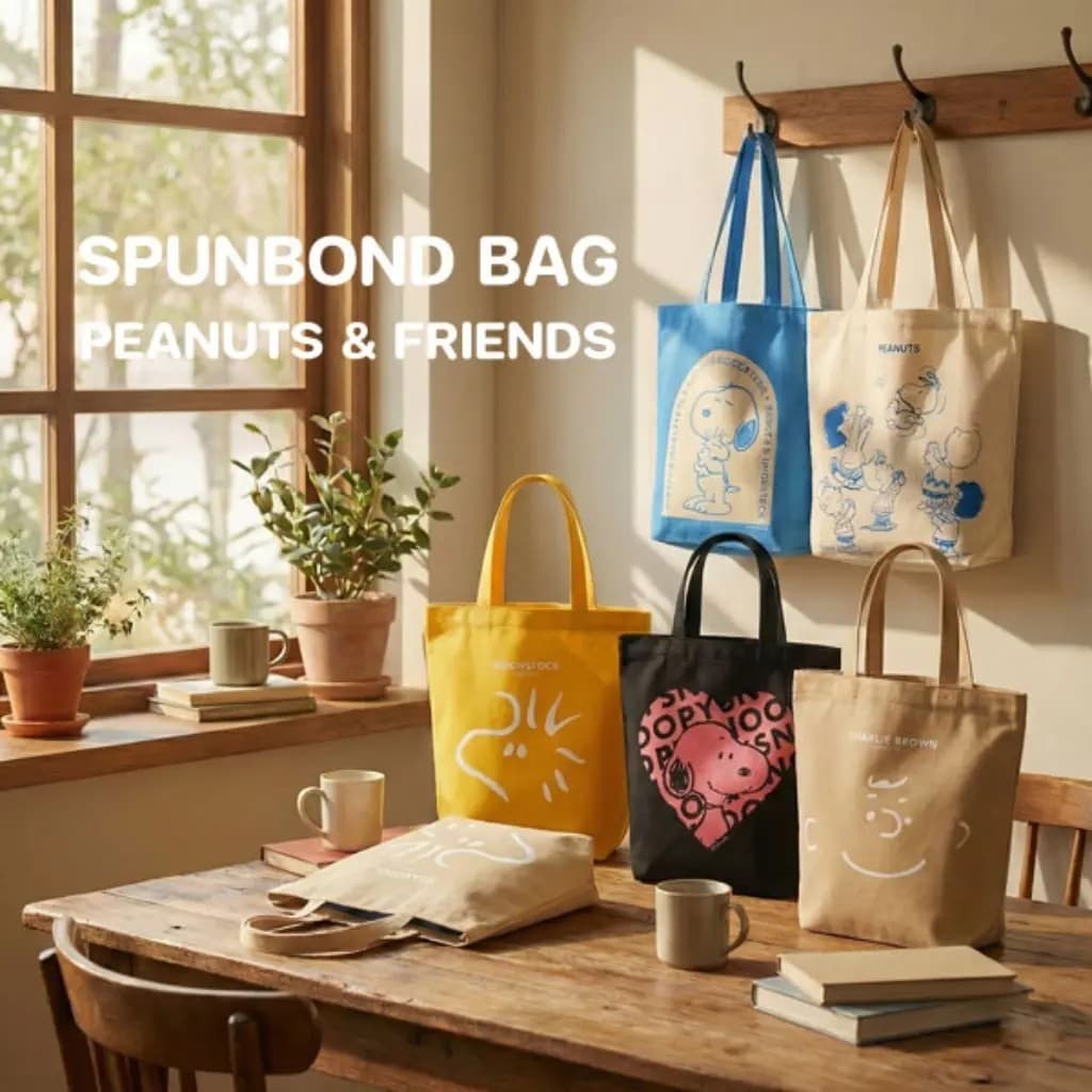Se-ed : PN5-กระเป๋าสปันบอนด์ : PEANUTS-5B Spunbond Shopping Bag W35.5xH40xB10 cm. รูปที่ 6