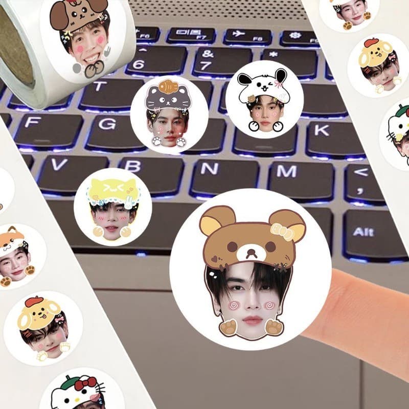 Taynew Polcasan การ์ตูน Diy สติกเกอร์คอลเลกชัน 500 ชิ้น Gmmtv คู่มือสติกเกอร์ตกแต่งของขวัญ รูปที่ 4