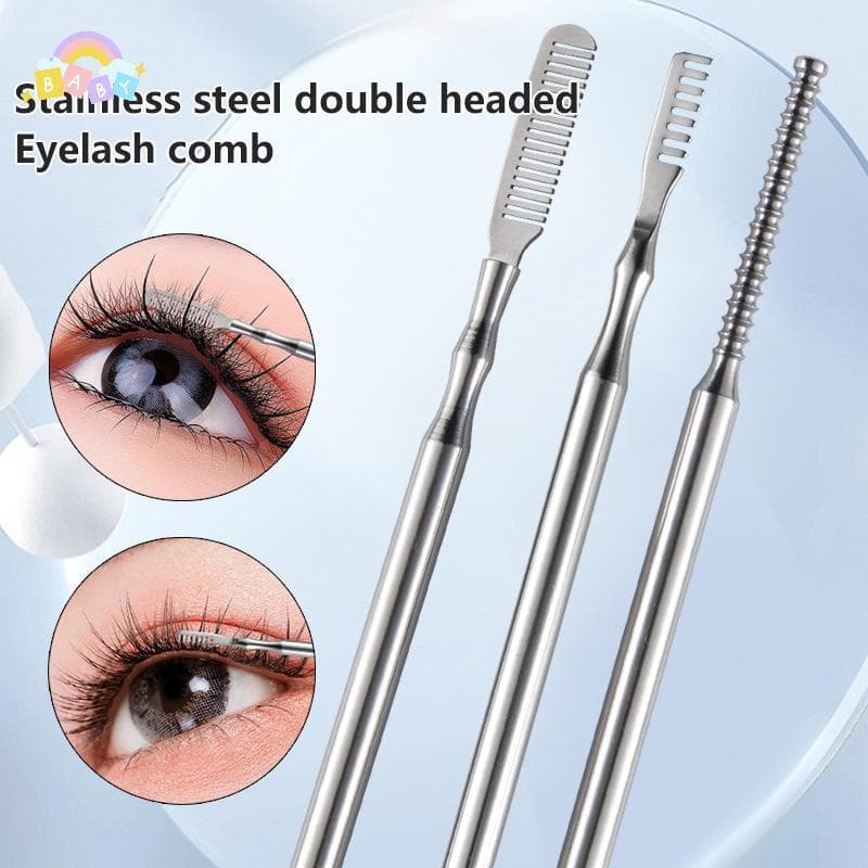 L/S สแตนเลสดัดขนตายกเครื่องมือโลหะทําความสะอาดแท่งแต่งหน้าขนตา Curler แยกขนตาอุปกรณ์ต่อขนตาใหม่ รูปที่ 3