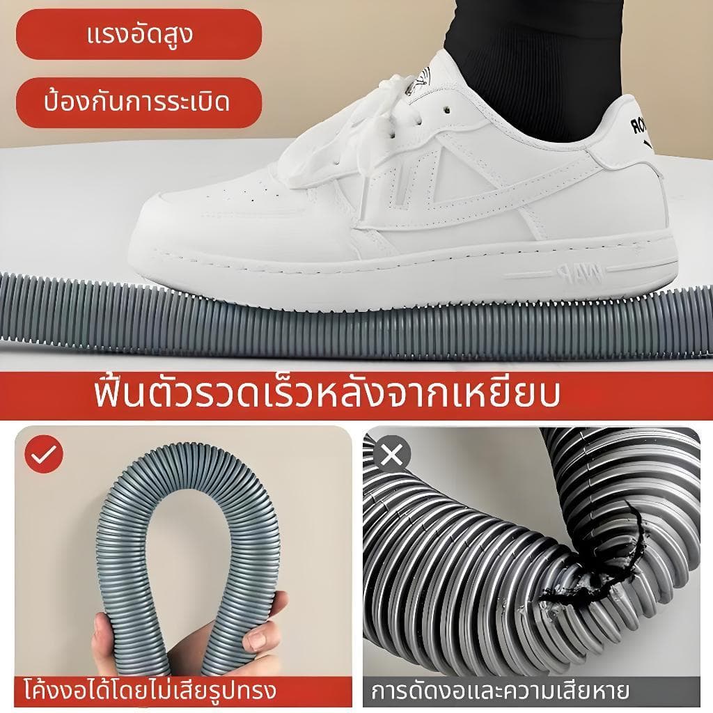 ท่อน้ำทิ้งเครื่องซักผ้าฝาบน ยืดหยุ่นได้ 1-12ม. ใช้ได้ทุกรุ่น สายระบายน้ำคุณภาพดี ยาวตามต้องการ ปรับเกลียวได้ แข็งแรง ไม่ รูปที่ 2