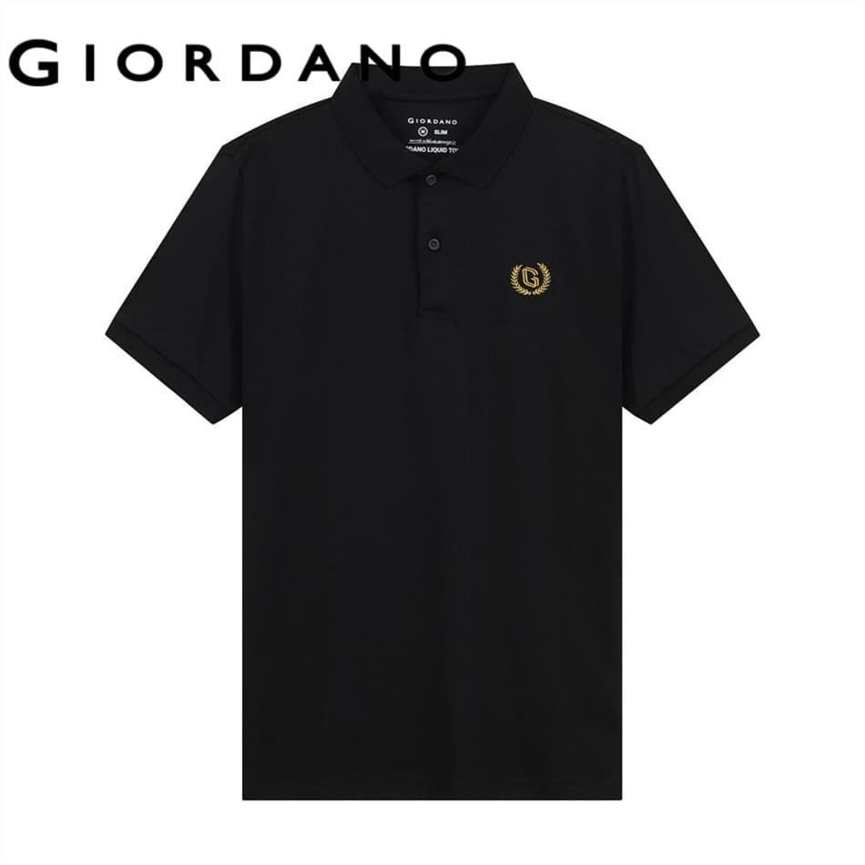 GIORDANO เสื้อโปโลผู้ชาย Men's Slim Liquid Touch Polo 01016291 รูปที่ 4