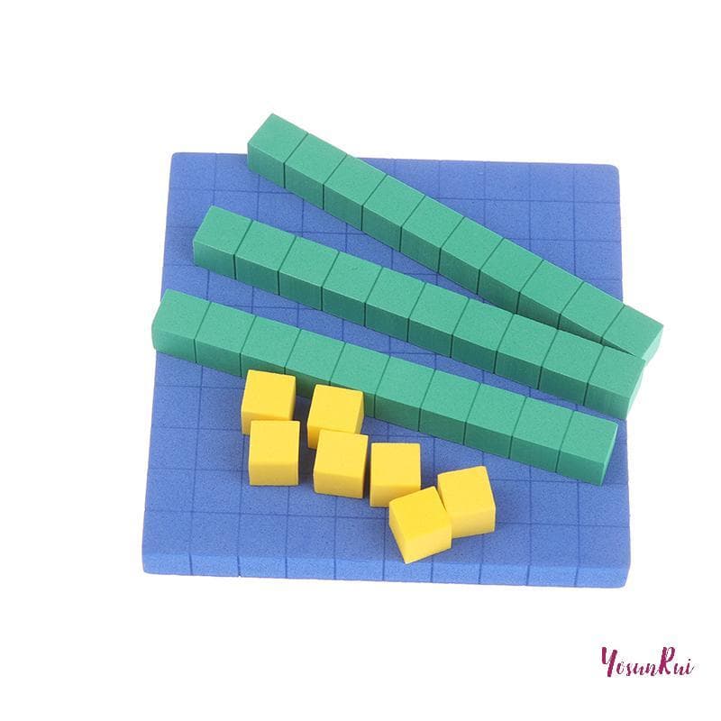 YosunRui] Base Ten Blos 130Pcs สําหรับคณิตศาสตร์ Place Value Blos Base 10 Math Manipers Number Concepts คณิตศาสตร์ก้อนสําหรับเด็กนับ Blo ใหม่ รูปที่ 6