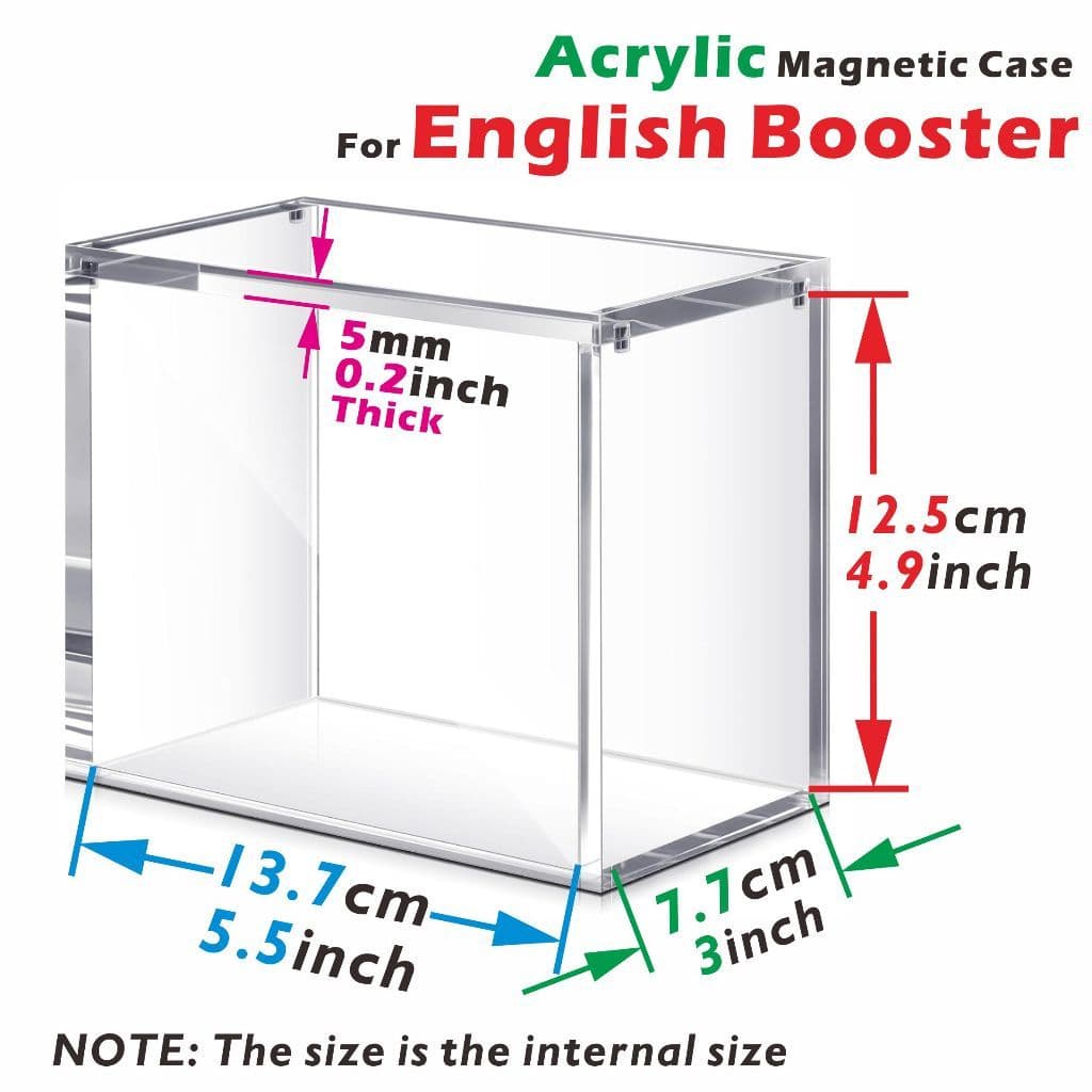 1PC Acrylic Magnetic Case For ETB /English Booster/Japanese Small Booster/Japanese Booster 5mm Thick Protector Stackable รูปที่ 3