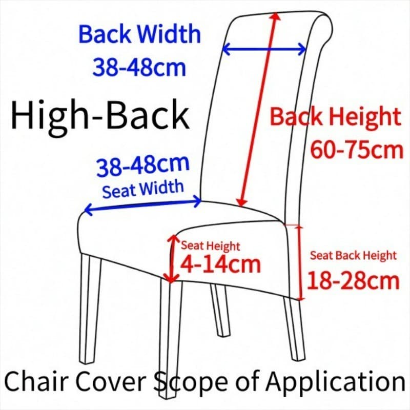 ผ้าคลุมเก้าอี้-หลังสูง ความสูง 60-75 ซม. ผ้าจักเวฟเฟิลลาย T-Shaped High-Back chair cover รูปที่ 2