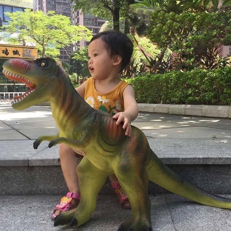 ของเล่นไดโนเสาร์ ใหญ่พิเศษ 50cm ของเล่นไดโนเสาร์ยางนุ่มจำลอง พร้อมเสียงเอฟเฟกต์ไดโนเสาร์ ของขวัญเด็กผู้ชาย รูปที่ 2