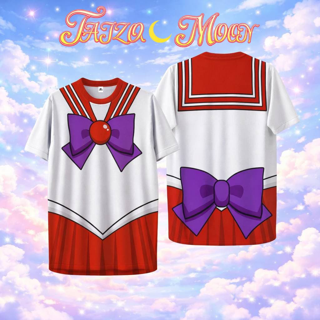 เสื้อเซเลอร์-แดง 3D ตัวเดียวจบ! ใส่เล่นน้ำสงกรานต์เท่ๆ สไตล์อนิเมะ ผ้าแห้งไวมาก ไม่ต้องรีด ครบไซส์ S-4XL รูปที่ 1