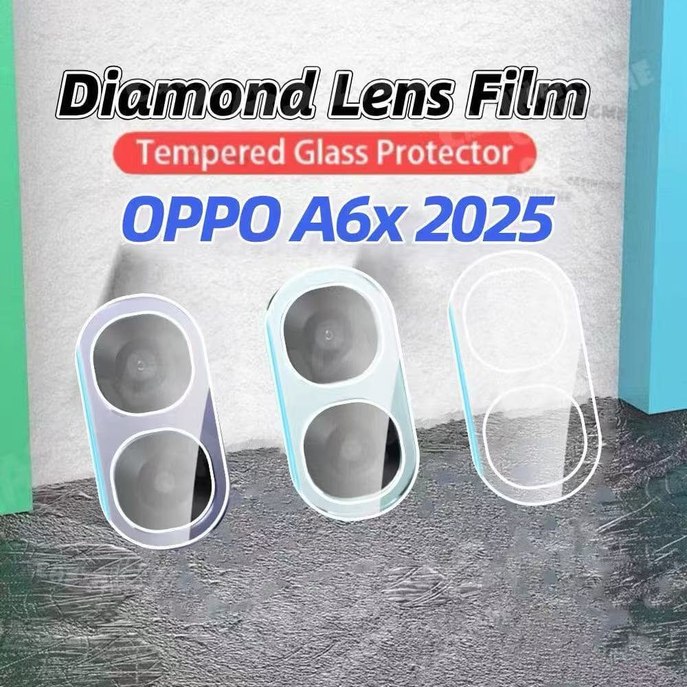 ฟิล์มกระจกเต็มเลนส์กล้อง OPPO A6X A6Pro A5X A5Pro A3X A3Pro กันรอย 9H ปกป้องเลนส์กล้องแบบเต็มพื้นที่ ตรงรุ่น รูปที่ 1