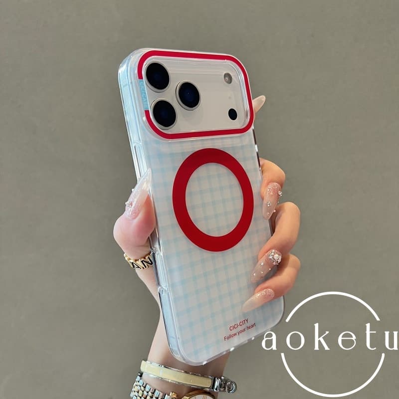 ส่วนบุคคลและมินิมอลลายจุดเหมาะสําหรับ ไอโฟน 16 โปรแม็กซ์ เคสโทรศัพท์แม่เหล็กที่แข็งแกร่ง แอปเปิล 17 อากาศ ใหม่ 15/14/13 แฟชั่นป้องกันการตกซิลิโคนฮาร์ดฝา รูปที่ 3