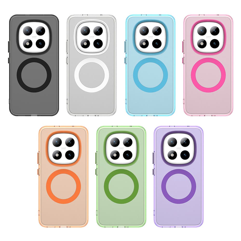 Lenuo Magnetic Matteสําหรับ Xiaomi Redmi Note 15/14/13/Pro Plus Candy-สีกันกระแทก,Ultra-Thin TPU + PCออกแบบVibrantโปร่งแสงเสร็จสิ้น รูปที่ 2