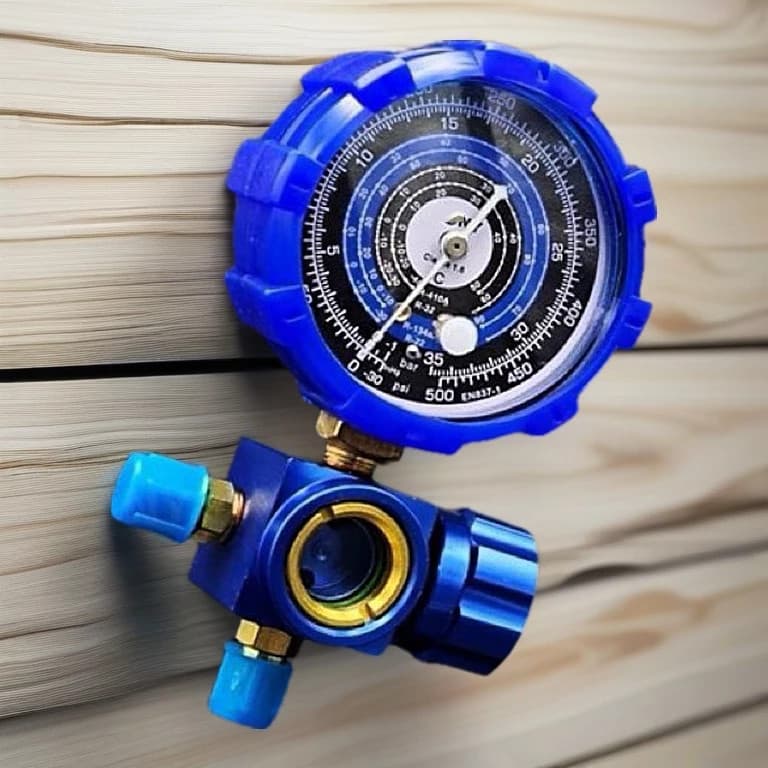 TH-Living เกจวัดน้ำยาแอร์ เดี่ยว + สาย 36 นิ้ว สีน้ำเงิน – รองรับ R-22/R-32 แม่นยำ ทนแรงดัน รูปที่ 6
