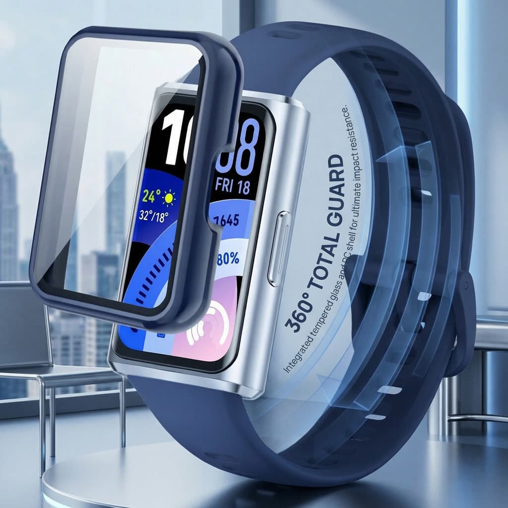กรณีคอมพิวเตอร์ซิลิโคนสายรัดสำหรับ for Smartwatch Huawei Band 11/11 Pro สายยางป้องกันหน้าจอ อุปกรณ์เสริม รูปที่ 3