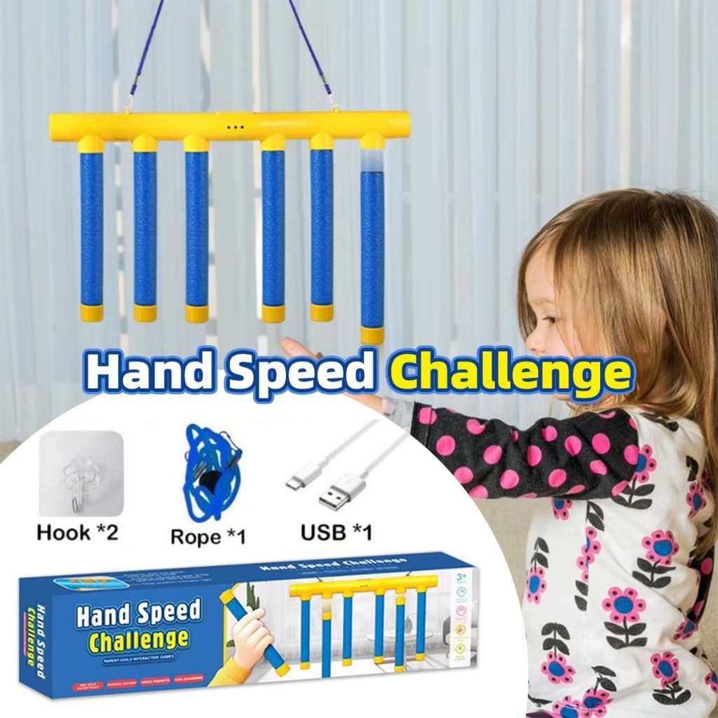 คูปองสุดคุ้ม！ เกมจับตาและมือ เกมจับแท่ง 6แท่ง Hand Speed challenge ฝึกปฏิกิริยา มีความเร็ว3แบบ ใช้USBชาร์จ ของเล่นเด็ก รูปที่ 6