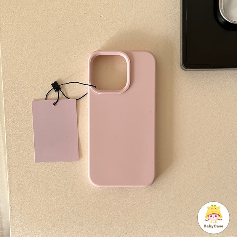 สำหรับ IPhone 17 AIR 13 16 11 15 14 12 Pro Max 15 Pro เรียบง่าย ins น่ารักสีทึบฤดูใบไม้ผลิหญิงสาวหัวใจป้องกันการตกกระชับ รูปที่ 5