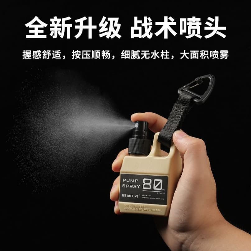 ขวดสเปรย์แบบพกพา 80ml รดน้ําขนาดเล็กสามารถแขวนหัวเข็มขัดประเภทกดแอลกอฮอล์ฆ่าเชื้อ Camping ยากันยุง Sub-Bottling ยุทธวิธีสไตล์ รูปที่ 1