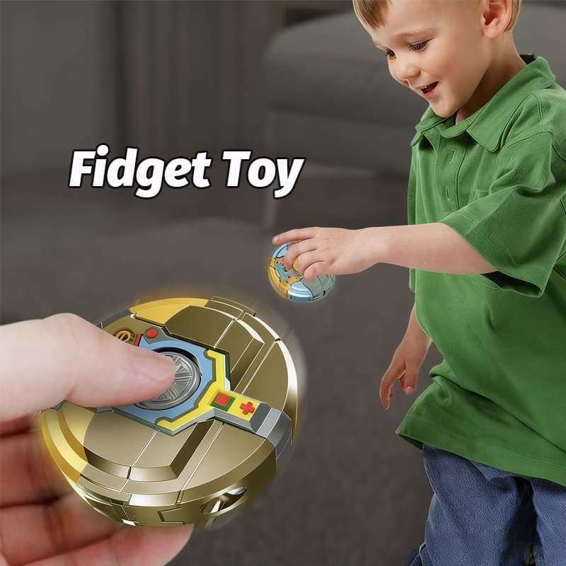 GeeToy 2-in-1ของเล่นฟิดเจ็ตสปินเนอร์แบบเปลี่ยนรูปได้ ของเล่นคลายเครียดแสนสนุก และของเล่นเสริมการเรียนรู้สำหรับเด็ก รูปที่ 8