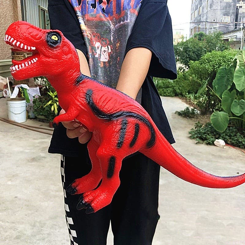 ของเล่นไดโนเสาร์ ใหญ่พิเศษ 50cm ของเล่นไดโนเสาร์ยางนุ่มจำลอง พร้อมเสียงเอฟเฟกต์ไดโนเสาร์ ของขวัญเด็กผู้ชาย รูปที่ 7