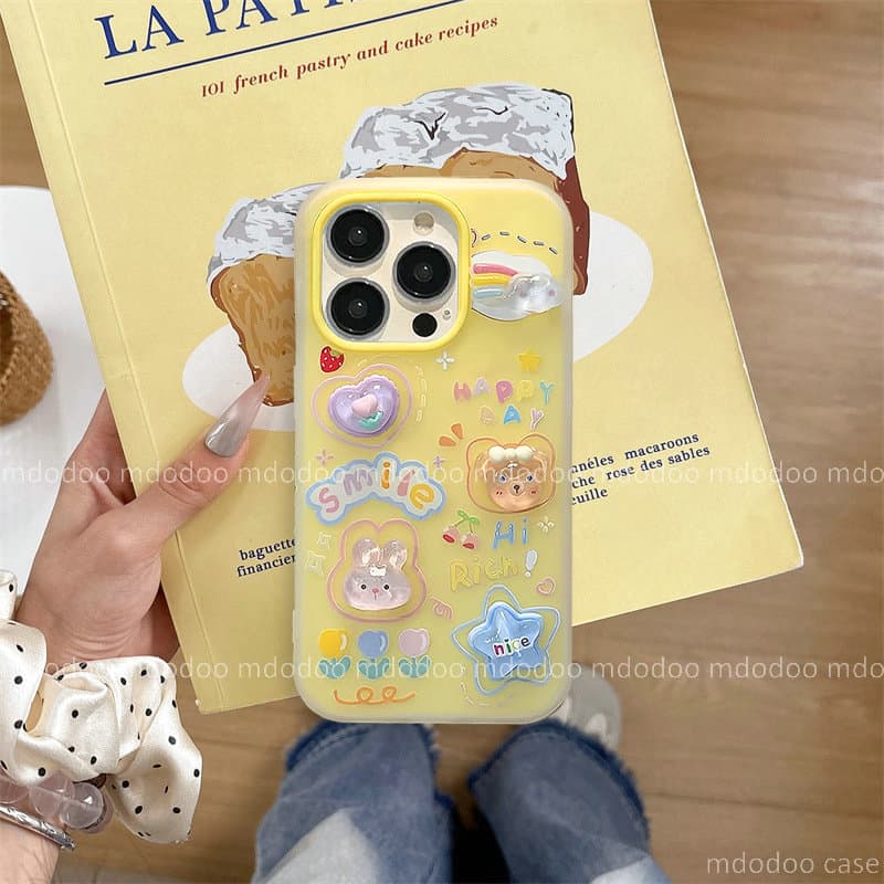 Lovely 3D Animal Tulip Doll เคส For Xiaomi 15T 14T 11TPro 11 Lite 11Lite 5G NE Mi 17 ProMax POCO X4 X6 F7 F8 Pro Ultra F8Pro X4Pro X6Pro Redmi 8 8A 8APro DUAL High quality Large lens frame Camera Protection Two-in-One Anti-drop Phone Case GDK 02 รูปที่ 7