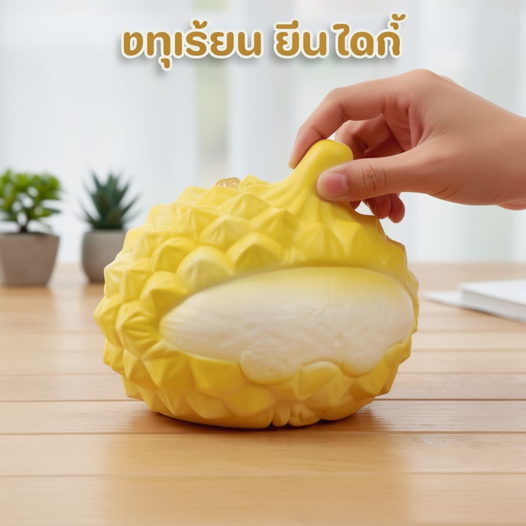 สกุชชี่ ก้อนเนย ขนมปัง ของเล่นบีบคลายเครียด เนื้อหนึบ นุ่มเด้ง ช้าเด้ง ของเล่นPU เหนียวหนึบ รูปที่ 4