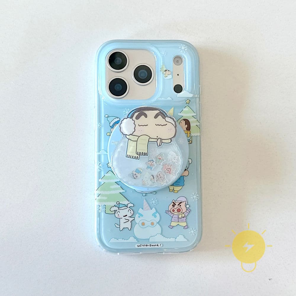 For เคสไอโฟน with Griptok Magnetic TPU Blue Crayon Xiao Xin เคส Phone Case For iPhone 17 Pro Max 16 15 14 13 Cover Aesthetic Korean Cute รูปที่ 9