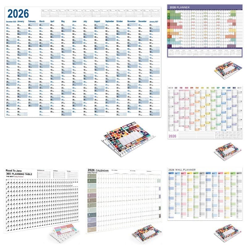 2026 ปีปฏิทินวางแผน ปฏิทิน 365 วัน ปฏิทินแผนรายวัน / รายสัปดาห์ / รายเดือน / รายปี พื้นที่ทำงาน ปฏิทินแขวนผนัง รูปที่ 9