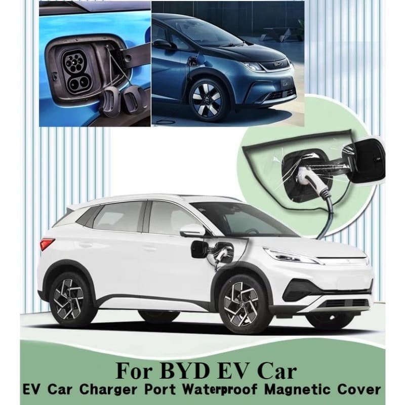 Byd ซีล atto 3 ปลาโลมา car charger ฝาครอบแม่เหล็กกันน้ํา ฝาครอบป้องกันพอร์ตชาร์จ รูปที่ 2