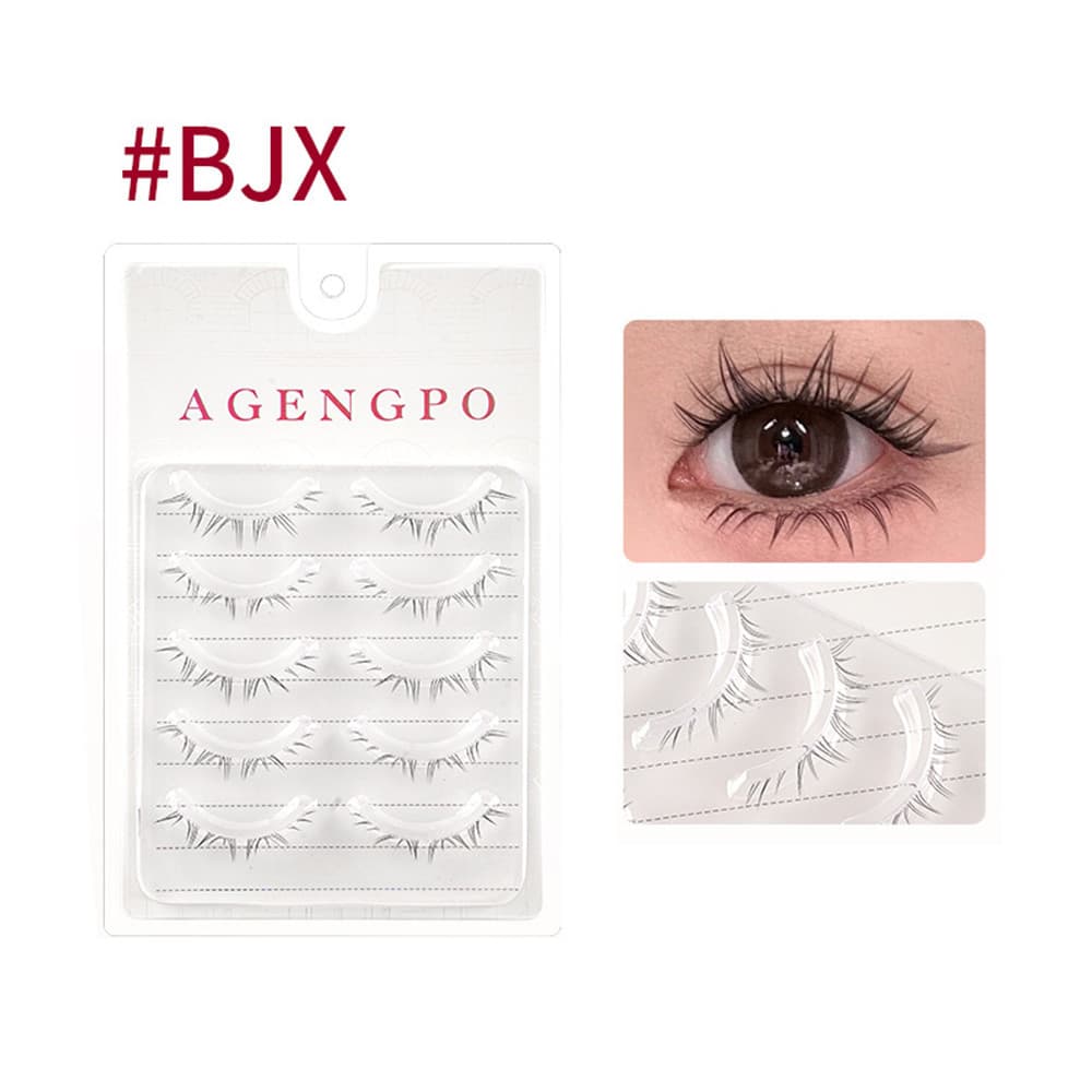 ขนตาล่าง Manga Natural Lash Extension แต่งหน้าทุกวัน 5 คู่ความงาม Wispy Cross รูปที่ 4