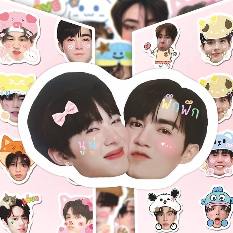 Taynew Polcasan การ์ตูน Diy สติกเกอร์คอลเลกชัน 500 ชิ้น Gmmtv คู่มือสติกเกอร์ตกแต่งของขวัญ รูปที่ 6