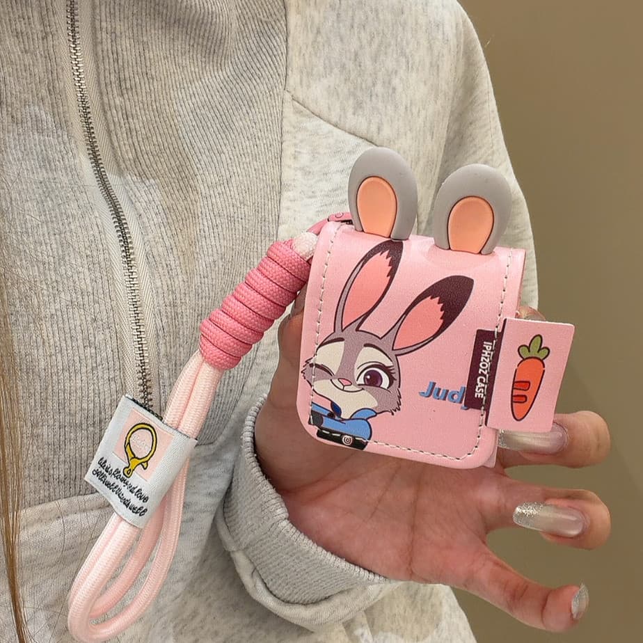 สําหรับ AIRPODS 1 2 4 ANC PRO 3 Flip Handheld หูฟังกระเป๋า 3D หู Zootopia ฝาครอบป้องกันปลอก รูปที่ 4