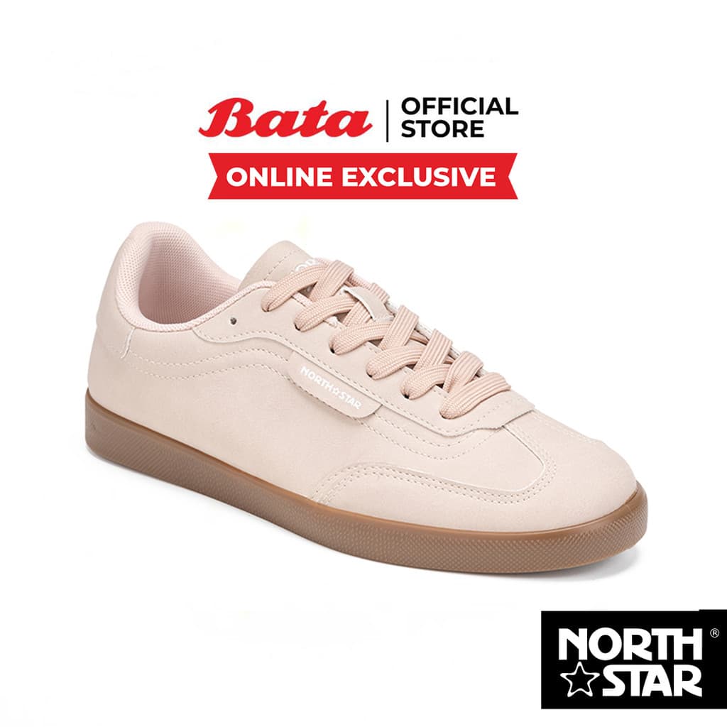 Online Exclusive Bata บาจา North Star รองเท้าผ้าใบสนีคเกอร์แบบผูกเชือก สำหรับผู้หญิง รุ่น STRIKER สีชมพู 5205178 รูปที่ 1