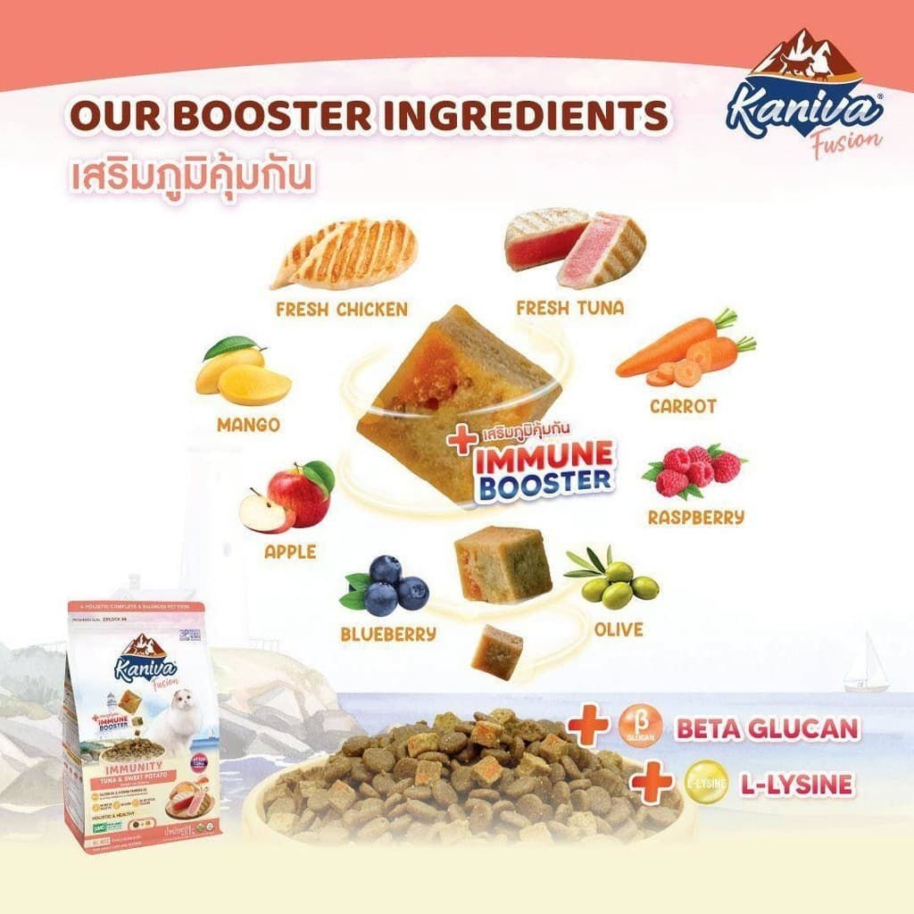 Kaniva Fusion อาหารแมวคานิว่า ผสมบูสเตอร์ ทานง่าย เคี้ยวง่าย สารอาหารอัดแน่น ขนาด 500 กรัม รูปที่ 7
