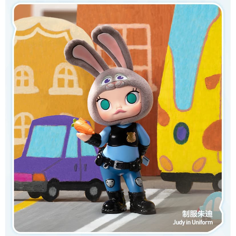POPMART MOLLY Crazy Zoo Joint Series ฟิกเกอร์ของเล่น Mystery Box Gift รูปที่ 4