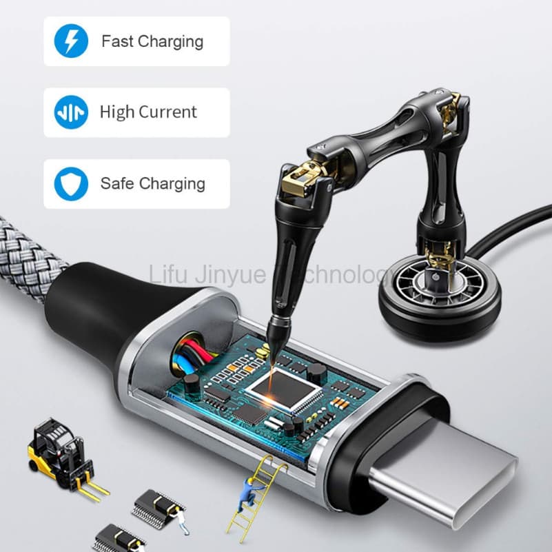 5 เมตร/8 เมตรยาวประเภท C สายชาร์จเร็ว USB C สายส่งข้อมูลสายชาร์จสําหรับ HONOR 400Pro 40lite LKY8 USB C fast charger สายไฟ รูปที่ 9