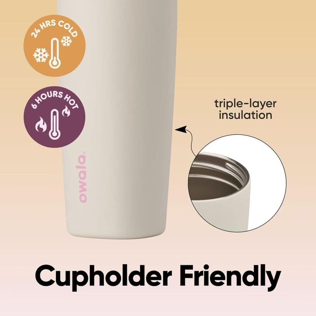 ถ้วยกาแฟ Owala SmoothSip - แก้วน้ํารักษาอุณหภูมิ 12 ออนซ์ ฝาเลื่อน เหมาะสําหรับผู้เดินทาง รูปที่ 8
