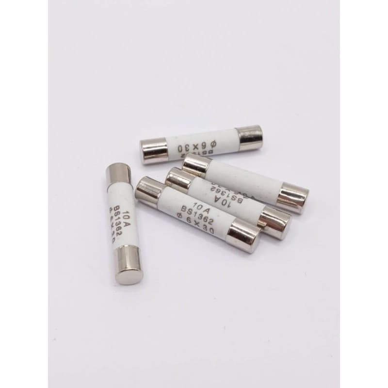 คุ้ม ถูกสุด! ฟิวส์เซรามิค 30มิล ฟิวส์กระเบื้อง 250V. ฟิวส์ 6x30mm แพ็ค 10 ชิ้น รูปที่ 1