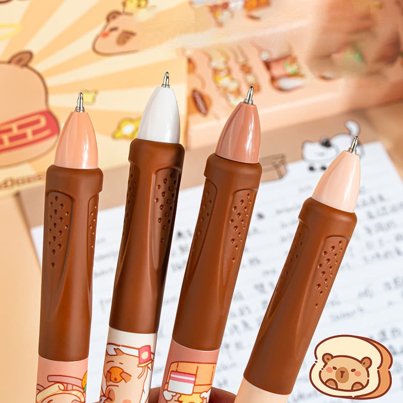 ปากกาเจลลบได้ลายการ์ตูนน่ารักสำหรับนักเรียน หมึกสีน้ำเงิน แห้งเร็ว จับถนัดมือ 4 ด้าม/ชุด รูปที่ 5