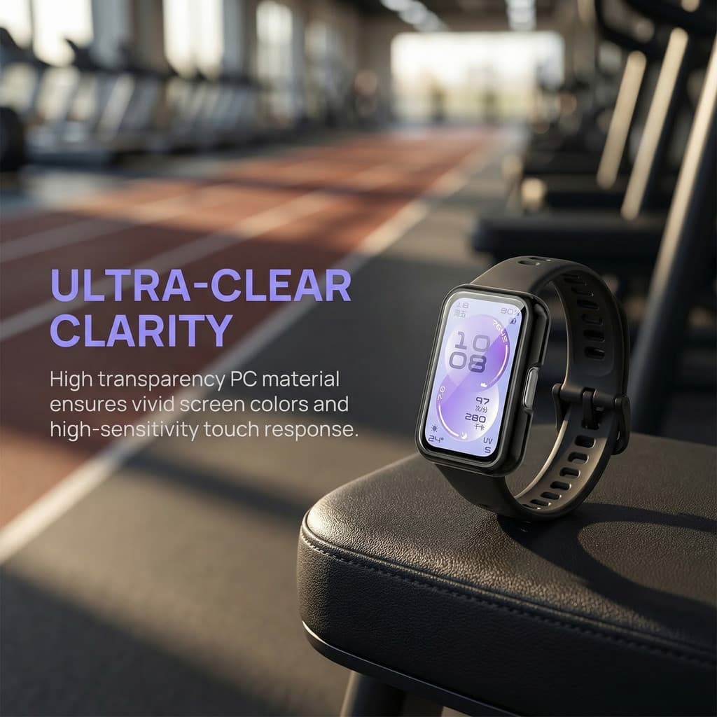 กรณีคอมพิวเตอร์ซิลิโคนสายรัดสำหรับ for Smartwatch Huawei Band 11/11 Pro สายยางป้องกันหน้าจอ อุปกรณ์เสริม รูปที่ 9