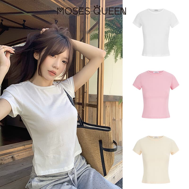 < MOSESQUEEN > กางเกงลูกเรือแขนสั้นพื้นฐาน สีหลากหลาย นุ่มสบาย ระบายอากาศได้ดี เหมาะสำหรับสวมใส่ประจำวัน #63576 รูปที่ 7