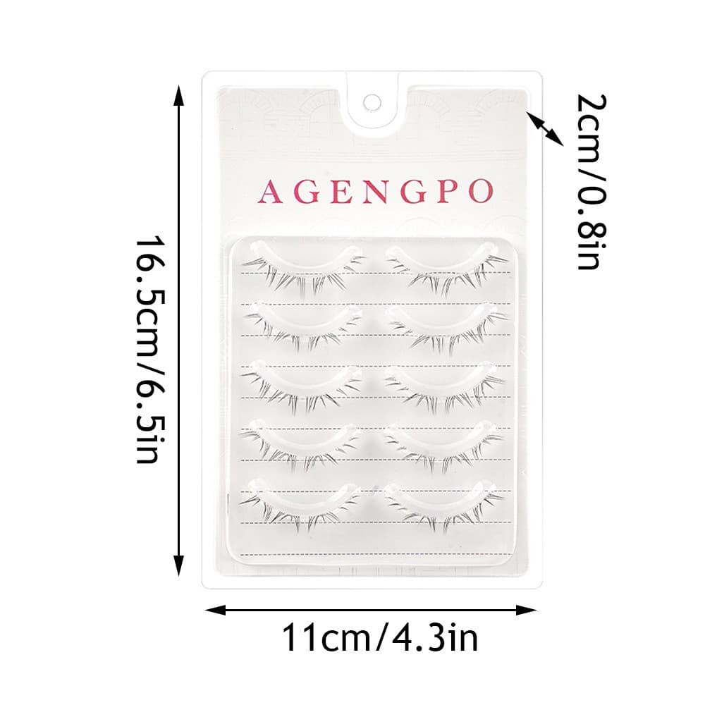 ขนตาล่าง Manga Natural Lash Extension แต่งหน้าทุกวัน 5 คู่ความงาม Wispy Cross รูปที่ 9