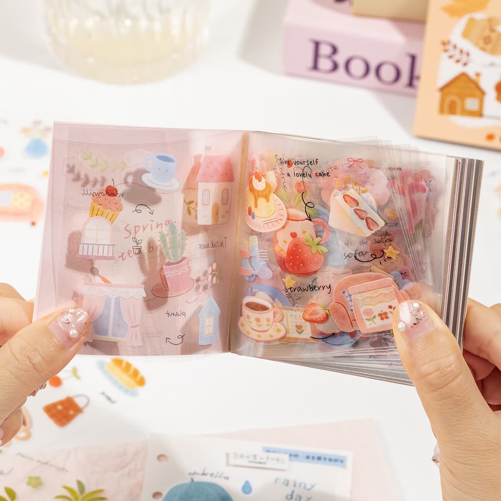 QOUZMO Four Seasons Signal Series 20 แผ่นกันน้ํา PET สติกเกอร์หนังสือ Fine Die-cut สติกเกอร์สําหรับ Journal ไดอารี่การ์ดเครื่องเขียนตกแต่ง รูปที่ 4