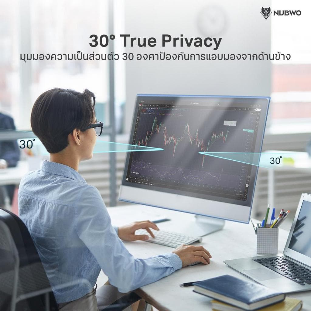 NUBWO ป้องกันแสงสีฟ้า รุ่น NSP1 มีให้เลือก 3 ขนาด 22″ 24″ 27″ ช่วยบล็อคแสงสีฟ้าได้ถึง 95% และรังสี UV ได้ 60% รูปที่ 8