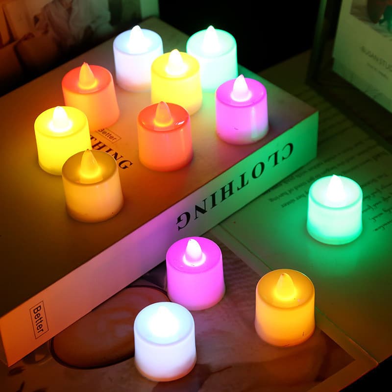 COZII litai เทียน led เทียนปลอม เทียนไฟฟ้า แถมถ่านในตัว เทียนอิเล็กทรอนิกส์ตกแต่งห้อง รูปที่ 1