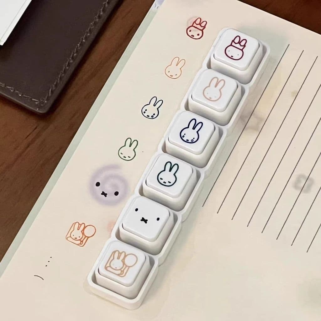 Kawaii Miffy แสตมป์ชุดกระต่ายน่ารัก แสตมป์วางแผนที่ถอดออกได้ · DIY Journaling & ปฏิทินตกแต่ง | พิ้งกี้ฮาเวน รูปที่ 8