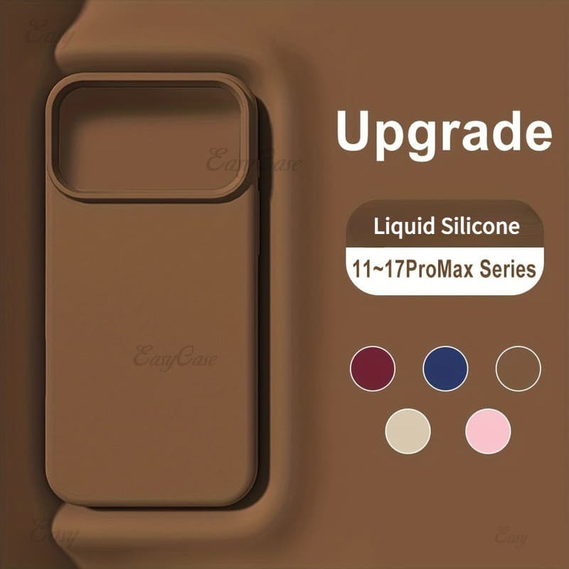 ซิลิโคนเหลวเคสโทรศัพท์สําหรับ iPhone 17 15 16 14 13 12 Pro Max Soft Cases สําหรับ iPhone Air 16 15 14 Plus Cover รูปที่ 3