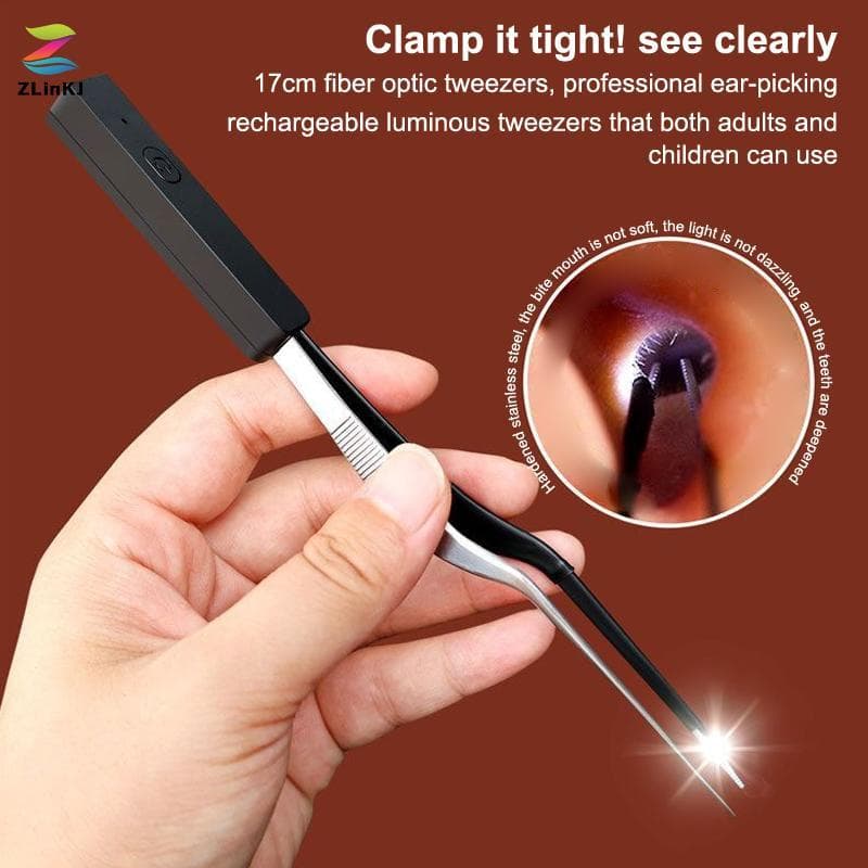 ZLinKJ เด็ก Ear Scoop Luminous Earwax s Advanced Visual Cerumen Earpi Hook ชาร์จหูขูด Professional ทําความสะอาดเครื่องมือใหม่ รูปที่ 1