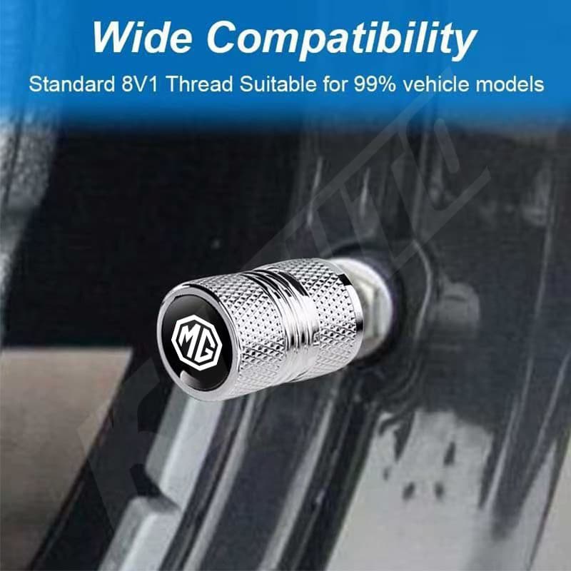 4pcs MG รถวาล์ว Caps Stem Case ครอบคลุมอลูมิเนียมล้อวาล์วฝุ่นหมวก Tyre Rim Stem สําหรับ MG3 MG5 MG6 MG7 EP Pluse MG TF ZR ZS ES HS GS Morris 3 อุปกรณ์เสริม รูปที่ 3