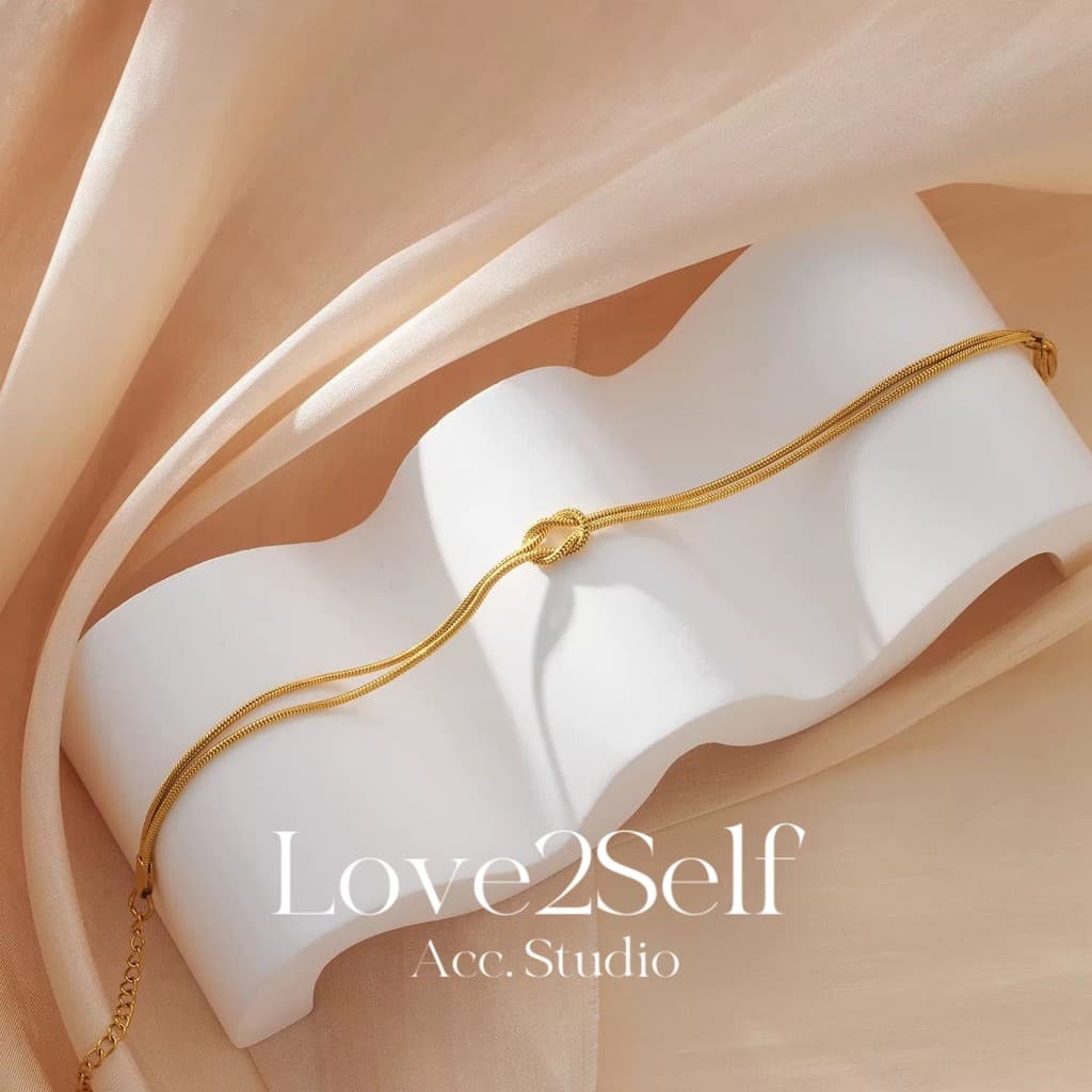 Love2Self S094 Matching Knot สร้อยข้อมือคู่สแตนเลส Minimalist 2 มม.Non Tarnish Eternal Love ของขวัญ รูปที่ 8