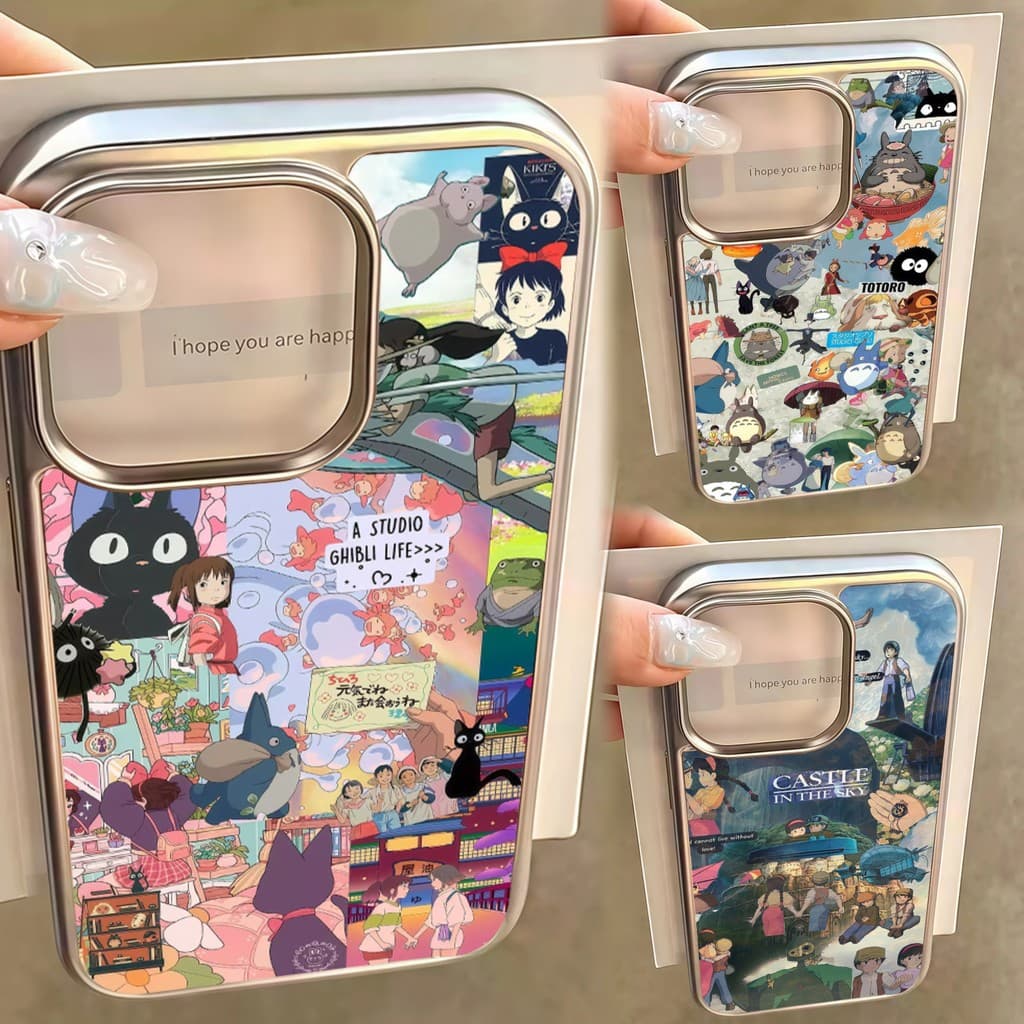 เคสไอโฟน11 ภาพประกอบอนิเมะโดยมิยาซากิ ฮายาโอะ For IPhone 17 13 16 15 12 14 Pro Max Case XR 7Plus X 16 14 15 Plus XS Max รูปที่ 1