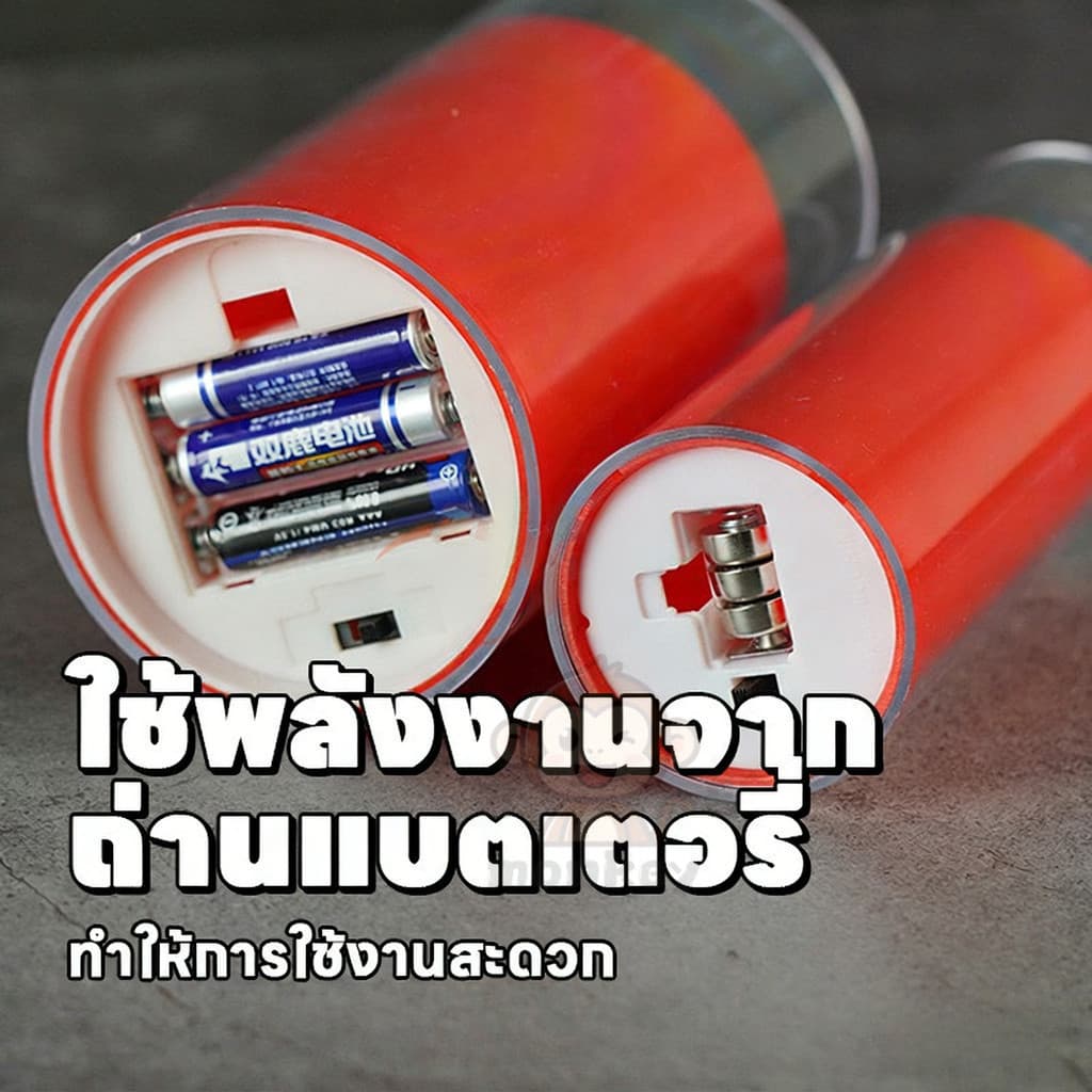เทียนอิเล็กทรอนิกส์ เทียนปลอม LED เทียนไฟฟ้า ใส่ถ่าน เทียนปลอม เชิงเทียนใส่ถ่าน 3Aจำนวน 3ก้อน ตกแต่ง รูปที่ 7