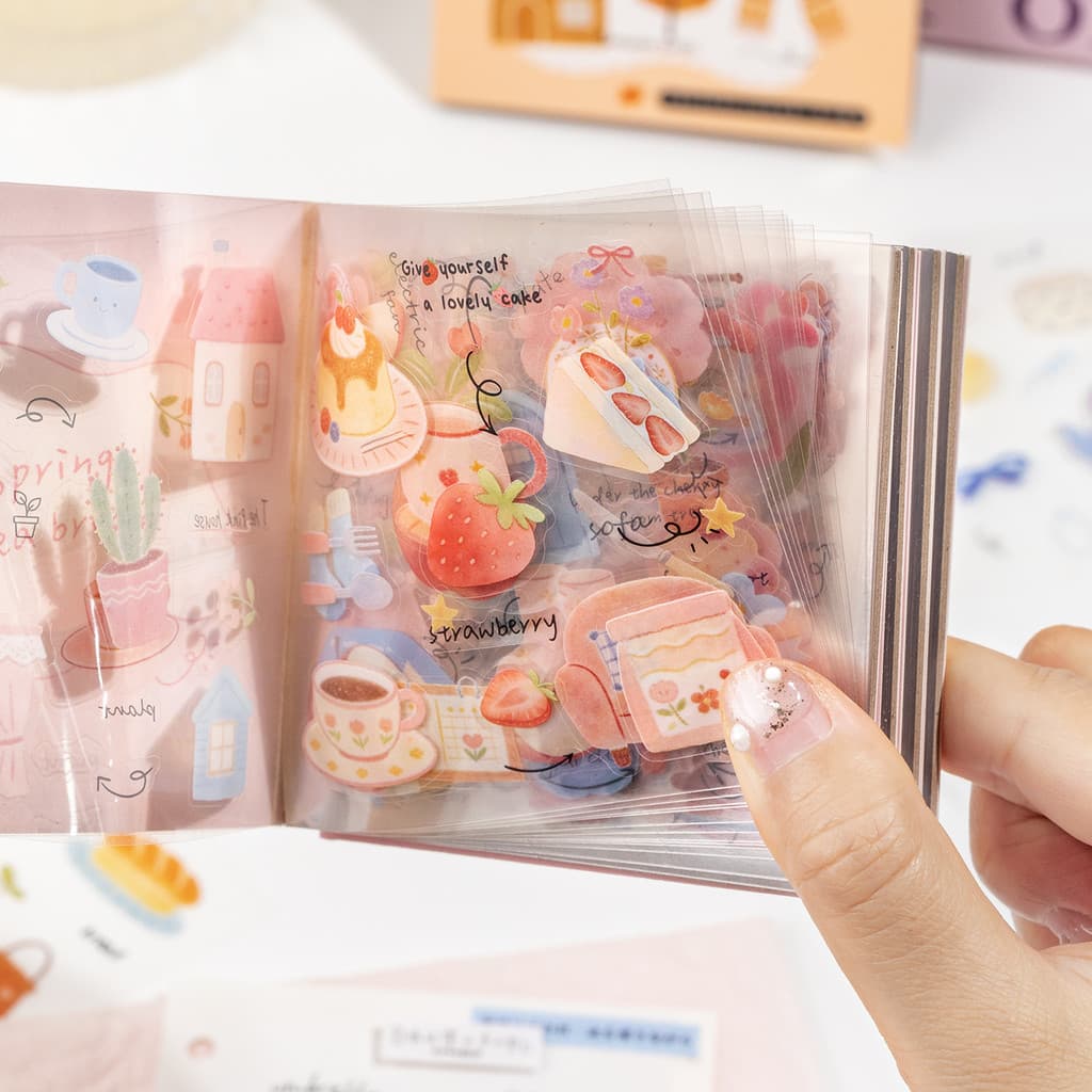 QOUZMO Four Seasons Signal Series 20 แผ่นกันน้ํา PET สติกเกอร์หนังสือ Fine Die-cut สติกเกอร์สําหรับ Journal ไดอารี่การ์ดเครื่องเขียนตกแต่ง รูปที่ 3